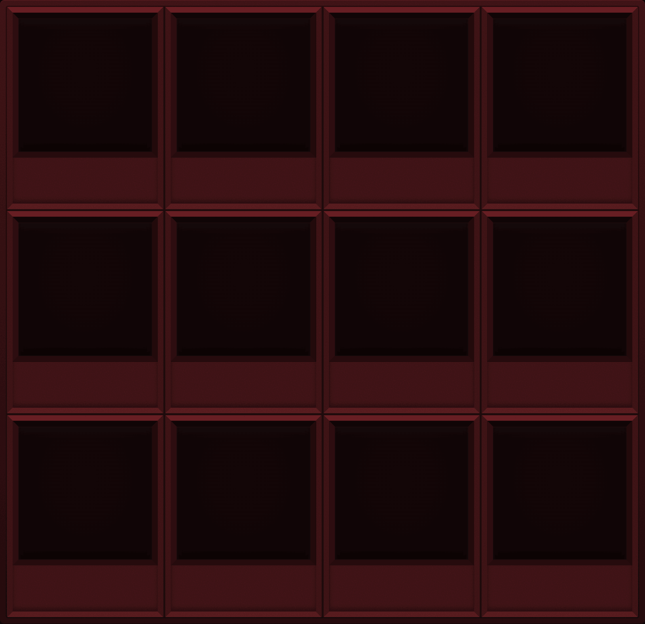 Crimson Oxblood Display Case (3x4)